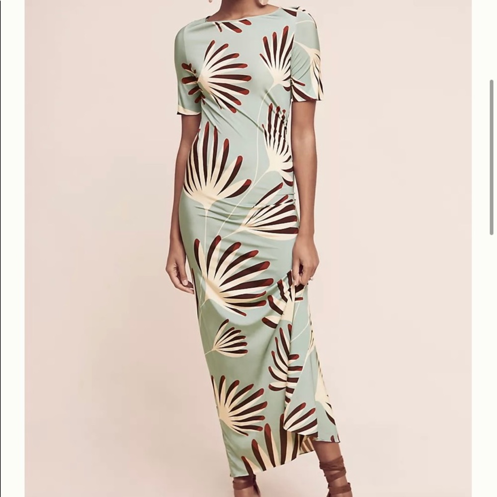 Anthropologie fan printed dress by Siyu